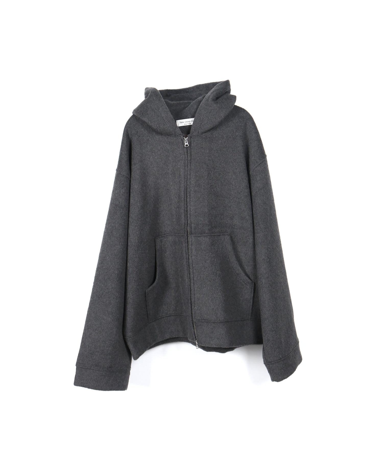 DP-106 ( wool hood zip-up grey )