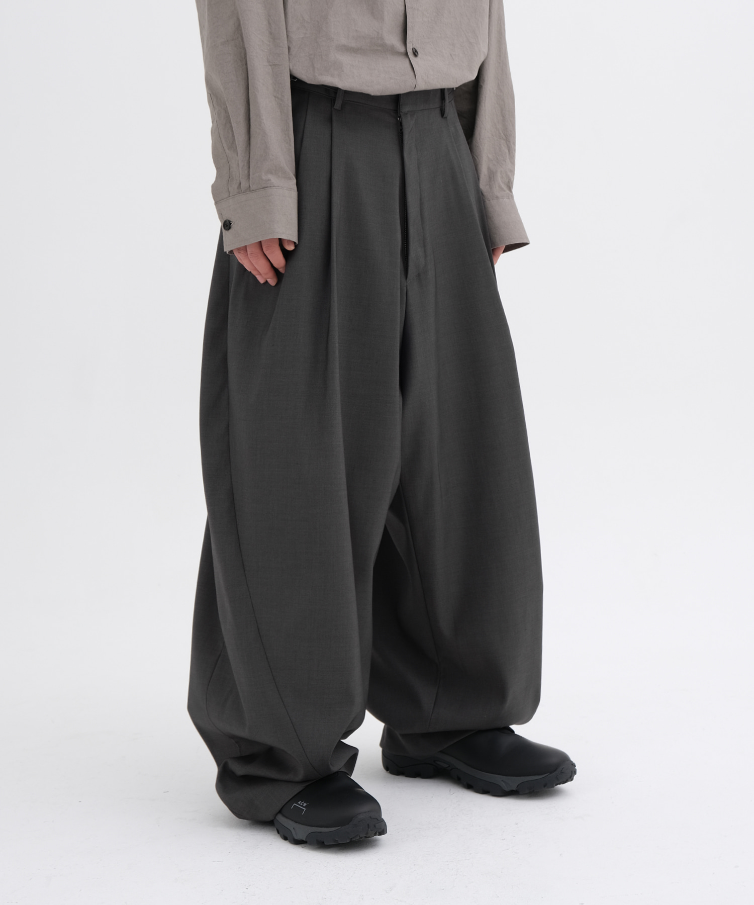 3 panel wide trouser (charcoal)