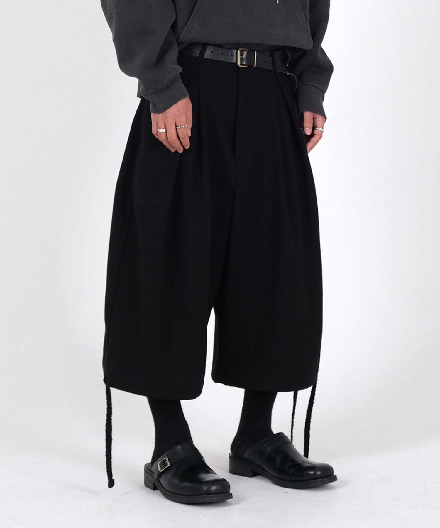 fluid hakama pants (black)