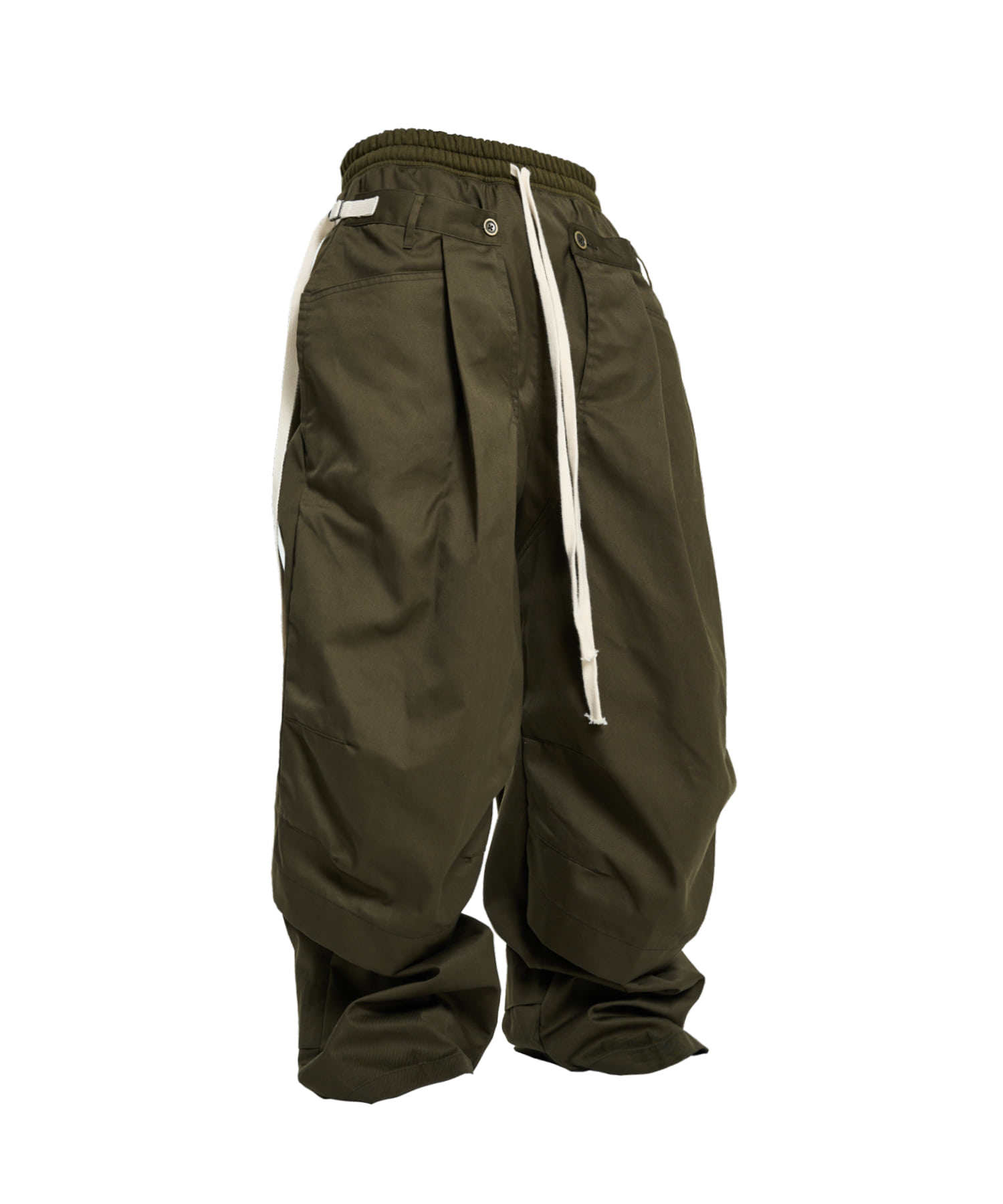 combine layerd pants (khaki)